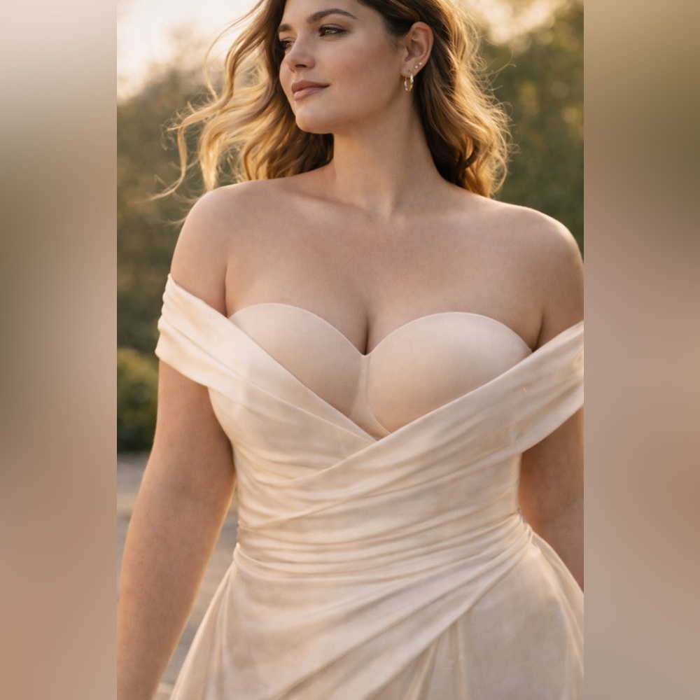 Maidenform Strapless Bra 40D Nude Full Coverage Padded Smooth Backless Dress NWT